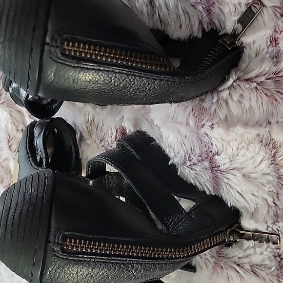 Børn Black Leather Thong Flip Flop Gladiator Strappy Sandals Women’s Size 11 - Picture 10 of 10